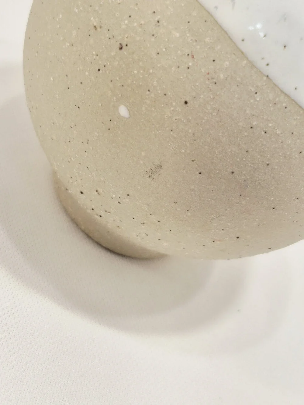 West Elm Half Dipped White Stoneware Small Bud Vase